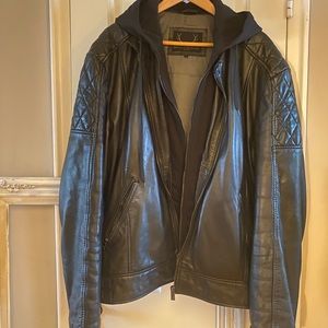 Soft leather biker style jacket